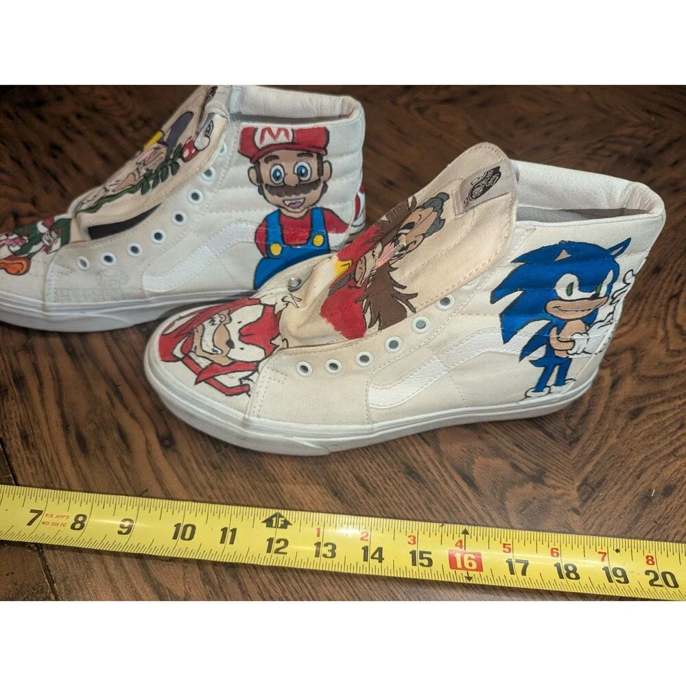 Vans Sk8-Hi 38 DX x Mario Sonic Yoshi 721356 Men's Size 9.5 Womens Size 10 Shoes